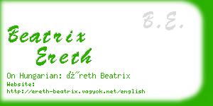 beatrix ereth business card